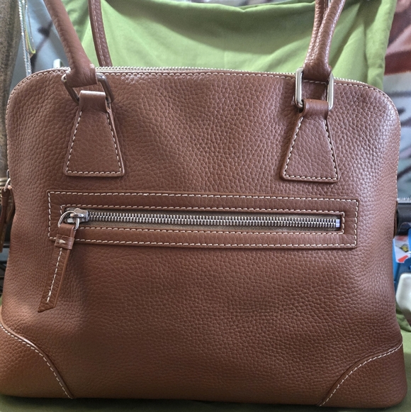 Dooney & Bourke Vintage Tan/Camel Dome Leather Shoulder Bag EUC - Picture 3 of 12